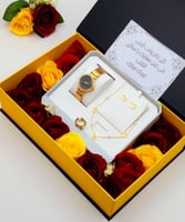 طقم الساعه نسائي فاخر-متجر فرح