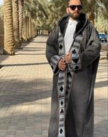 فروه رصاصي غامق بأطراف سدو شتوية-متجر فرح