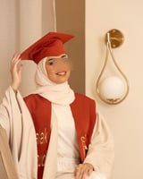 عبايات تخرج 2025 وشاح قبعه-متجر فرح