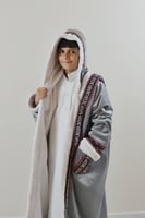 فروة بأطراف نقشات السدو شتوية-متجر فرح