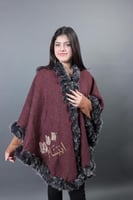 شال شتوي فرو كحلي-متجر فرح دفء الشتاء