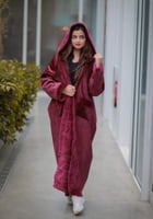 فروه لون عنابي شتوي نسائية-متجر فرح