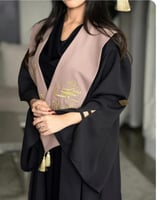 عباية تخرج لون اسود مميزة-متجر فرح