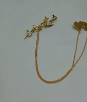 بروش بتصميم شكل القلب مع فراشة-متجر فرح