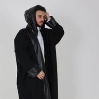 فروه شتوية بأطراف جلد-متجر فرح