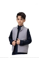 سديري شتوي دبل فيس-لون رصاصي مع لون أسود