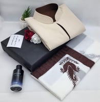 بوكس شال كشميري مع سديري شتوي فاخر-متجر فرح