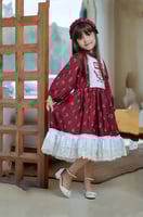 فستان شالكي رمضاني عنابي-متجر فرح