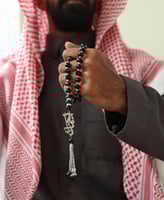 سبحه نحت بالاسم فضي-متجر فؤح