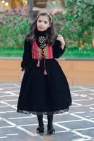 فستان مخمل يوم التأسيس اسود vip مع السدو