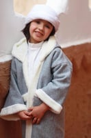 فروة أطفال شتويه رمادي-متجر فرح