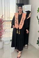 عبايات تخرج 2025 أسود مع لحمي-متجر فرح