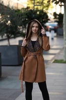 جاكيت نسائي شتوي لويفي فاخر بلونين-متجر فرح