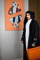 فروه لون أسود مبطنة بفرو ناعم-متجر فرح