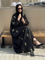 مشلح أسود اليوم الوطني_مطرز