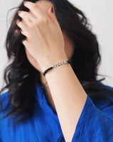 اساور الكابلز بالون الفضي نحت ع الطلب-متجر فرح