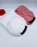 غتره بيضاء طاقيه عقال مشبوك