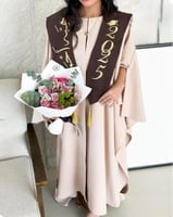 عباية تخرج موديل البشت لون بيج-متجر فرح