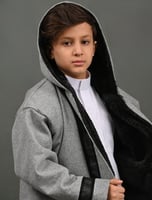 فروة أطفال ملكية لون رمادي-متجر فرح