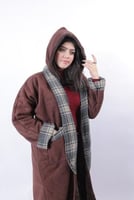 فروه شتوية بني مبطنة بفرو-متجر فرح