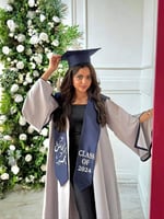 عباية تخرج رصاصي