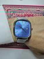 كاسيو مربع كامل ( فضي سماوي )