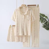 بجامة قطنية ريفية - 3 قطع