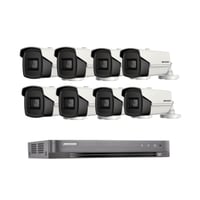عدد 8 كاميرات 8 ميجا انالوج 60 متر + جهاز تسجيل 8...