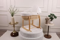 سلة خزف قماش لينن الناعم