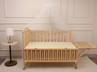 سرير اطفال خشبي بدون مفرش