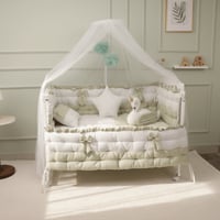 مفرش فاخر 120*60-12 قطعة قماش لينن محشي بالبلوستر