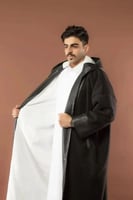 فروه رجالي أنيقه مع اطراف جلد فخامه