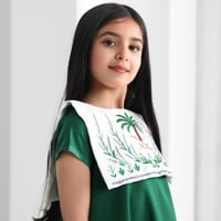 فستان اطفال اخضر ملكي