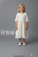 فستان بناتي بدانتيل