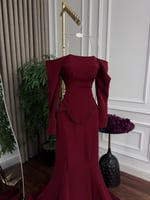 فستان سهره ناعم عودي