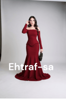 فستان سهره ناعم عودي