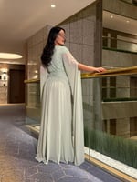 فستان شيفون مطرز