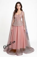 فستان سهره لحمي منفوش