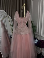 فستان سهره لحمي منفوش