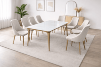 طاولة طعام رخام 8 كراسي