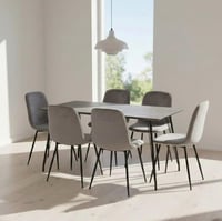 6 كراسي 150 سم × 90 سم ×77 سم.