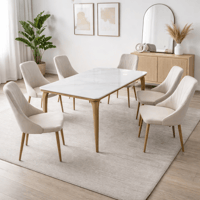 طاولة طعام رخام 6 كراسي