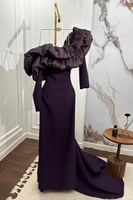 فستان سهره اوف شولدر لون ليلكي