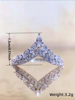 خاتم من الزركون المكعبة الفاخرة