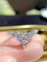 خاتم من الزركون المكعبة الفاخرة