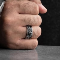 دبلة الوعد - مخصصة بعبارة فريدة مطلي فضه