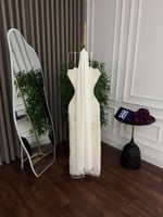 فستان سهرة أبيض فخم