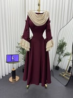 فستان برغندي ميدي