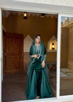 جلابية مخمل زيتي للنأسيس