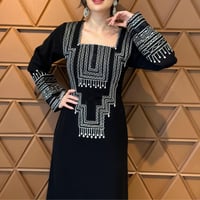 جلابية فخمة مع طرحة للتأسيس